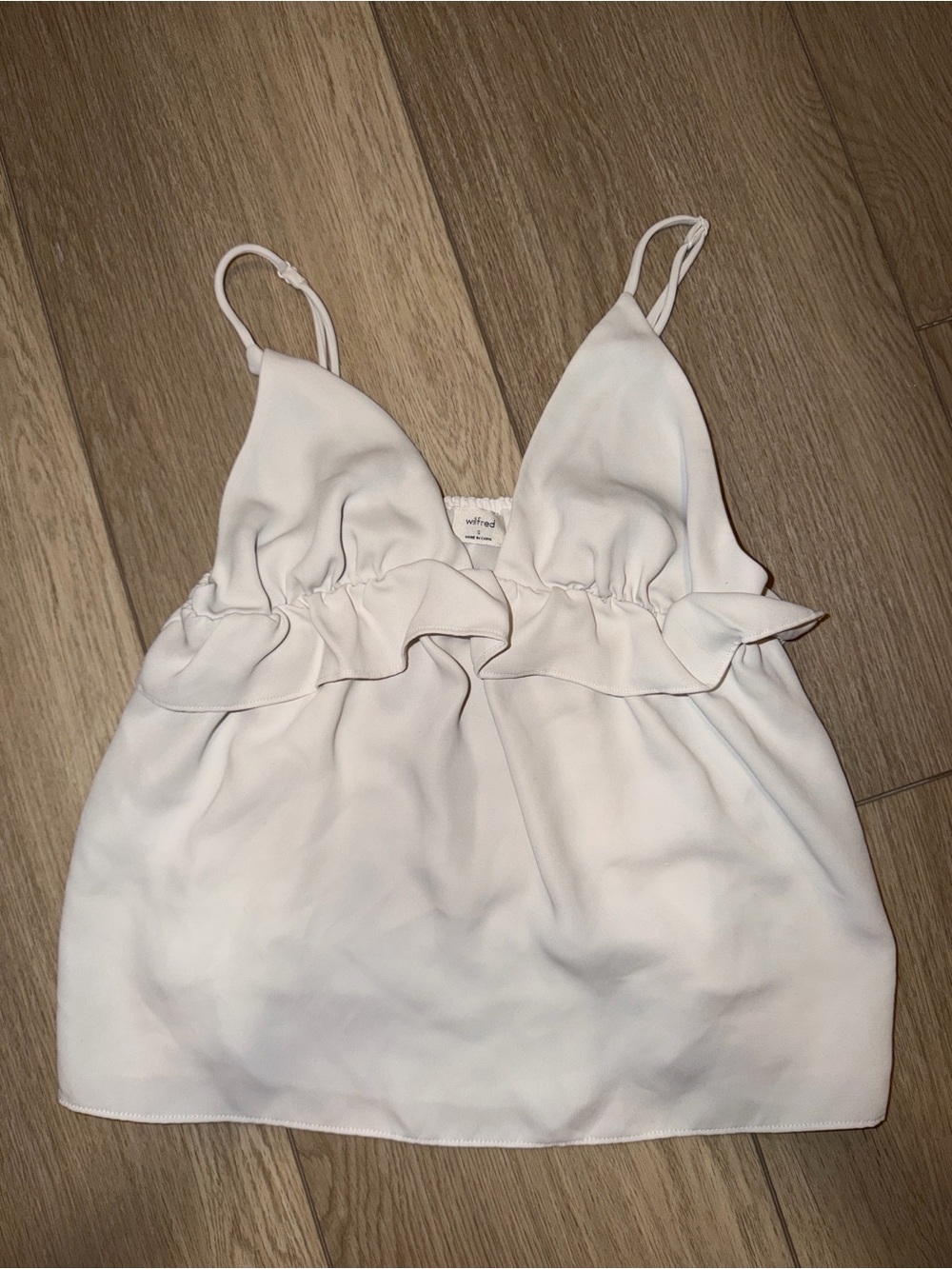 Wilfred Cream Ruffle V-Neck Camisole